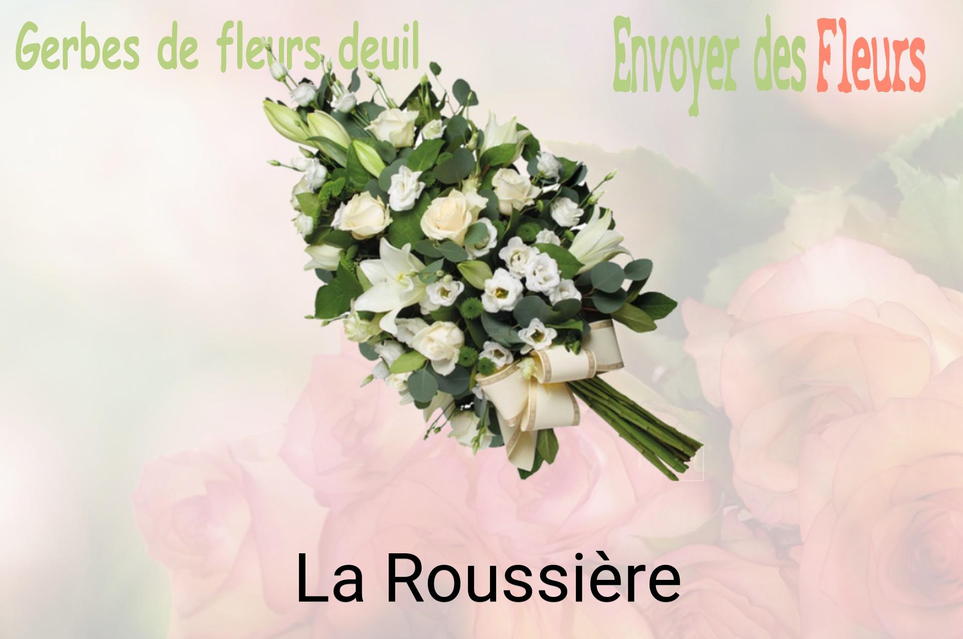 Gerbe de fleurs de deuil livrée à La Roussière